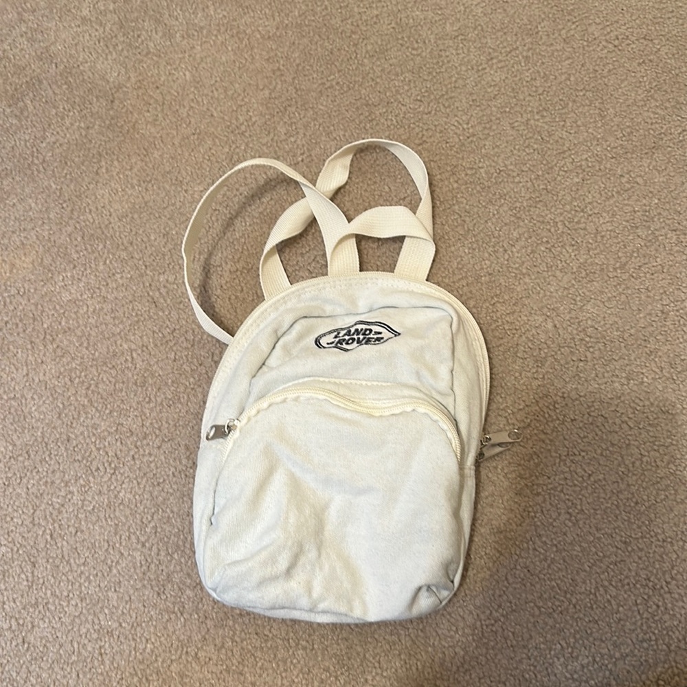 Miniature backpack, white,